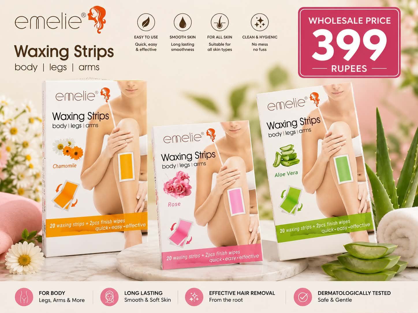 emelie wax strips